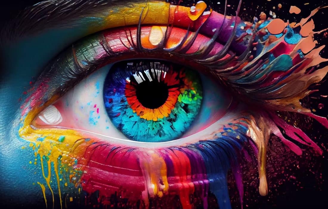 A beautiful living surface — the eye in full colour